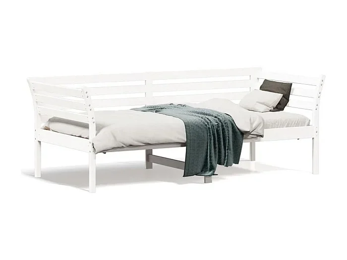 Cama -90×190 cm madera maciza de pino blanco YOE10033