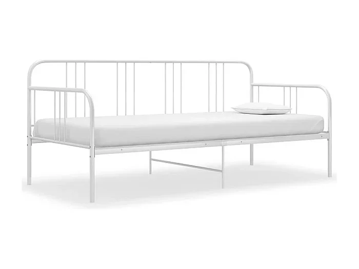 Cama -90×200 cm de metal blanco YOE49373