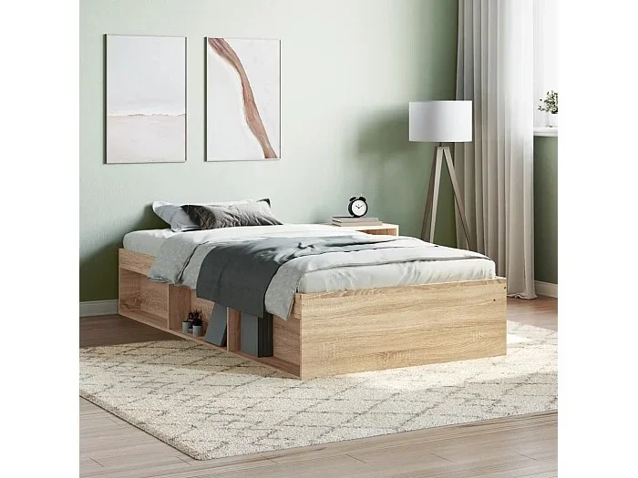 Cama 90×200 cm roble Sonoma ES50746