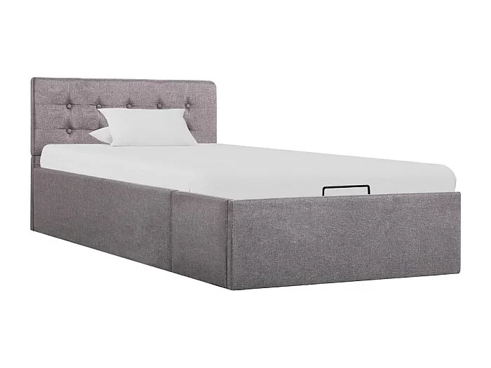Cama canapé hidráulica de almacenaje sin colchón taupe 90x200cm