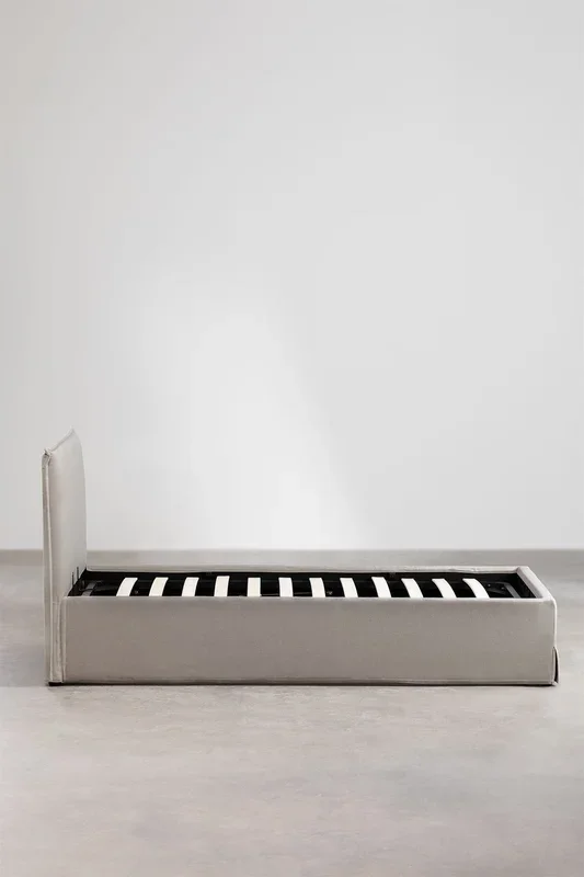 Cama con Canapé Abatible Lorea 90 x 190 cm Gris Topo – SKLUM