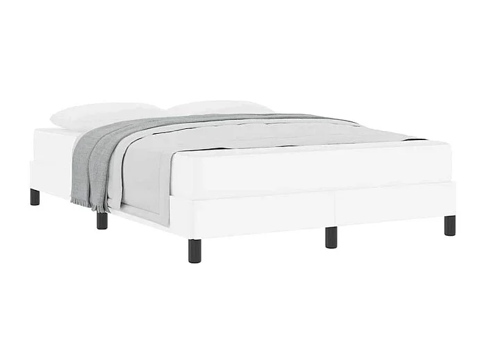 Cama con colchón Blanco puro 160 x 200 cm Cuero sintético