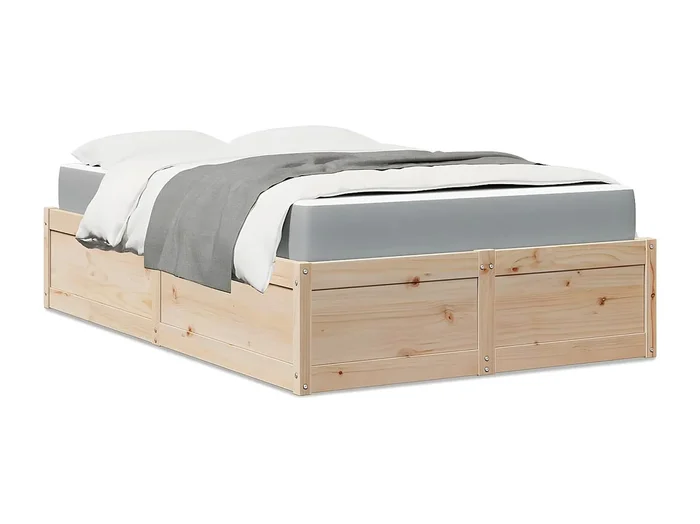 Cama con colchón madera maciza de pino 120×190 cm