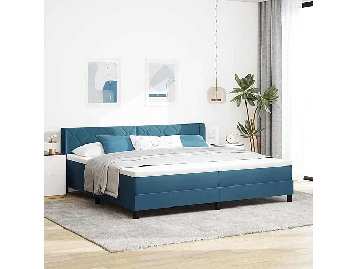 Cama con Somier y Colchón Negra 100×200 cm Terciopelo