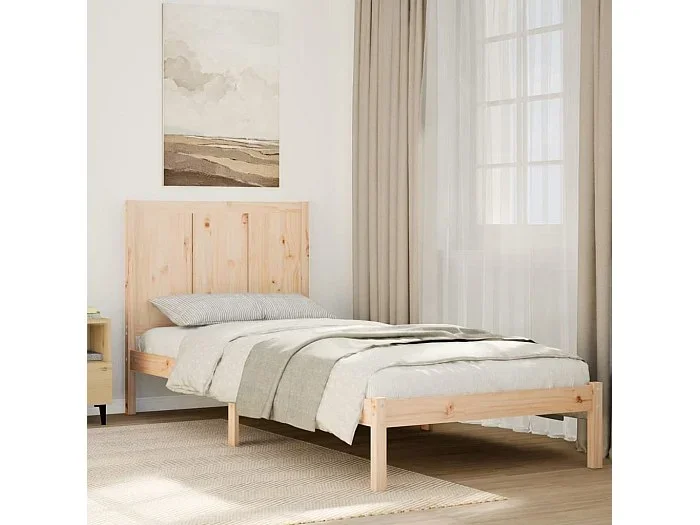 Cama extralarga sin colchón madera maciza 100×210 cm