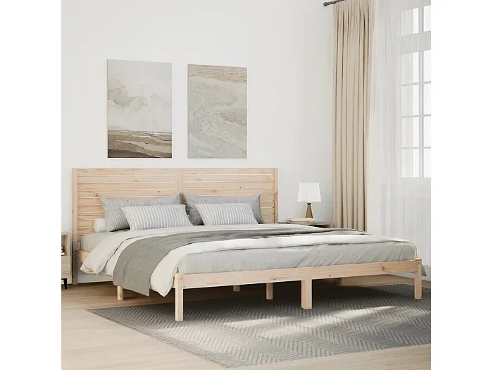 Cama extralarga sin colchón madera maciza 180×220 cm