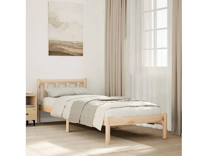 Cama extralarga sin colchón madera maciza de pino 80×210 cm