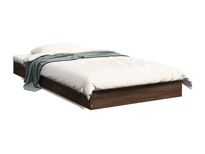 Cama individual- 100×200 cm madera de ingeniería marrón roble ES906839