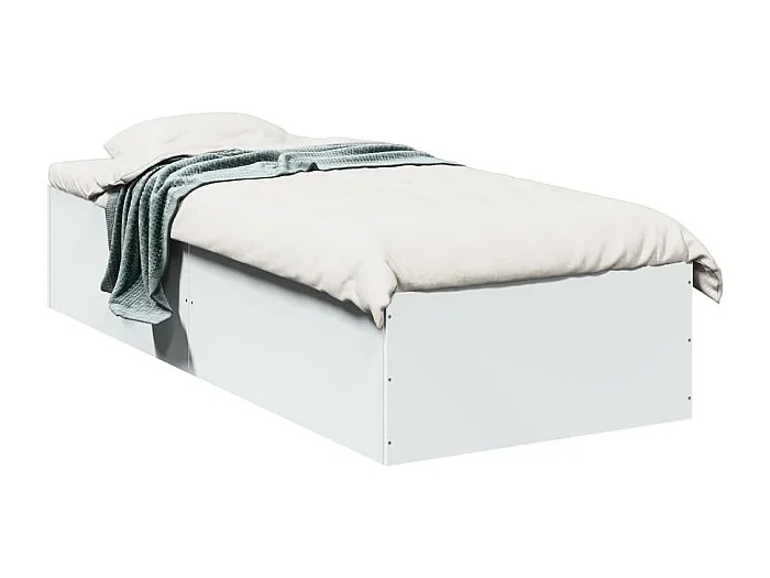 Cama individual- 90×200 cm madera de ingeniería blanca ES931243