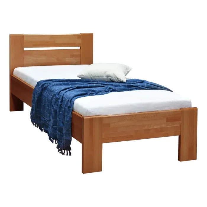 Cama individual AMBER 90×200 cm, nogal