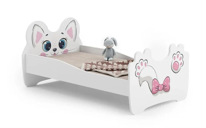 Cama Infantil ANIMALS KSB001 90x164x70 Blanco