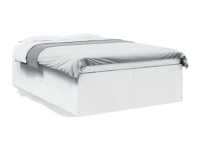 Cama matrimonial- 120×190 cm madera de ingeniería blanca ES925820