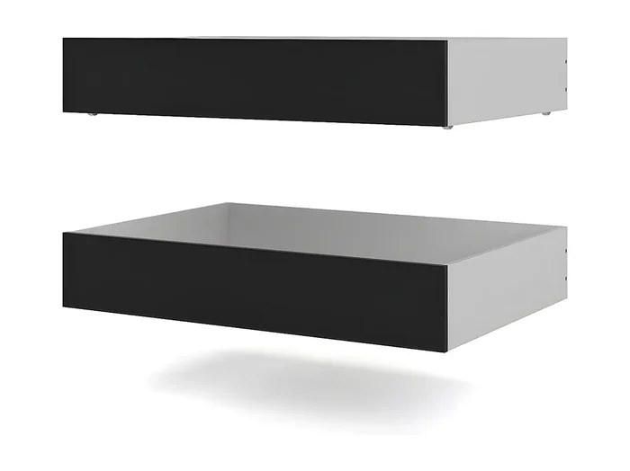 Cama Nada 2 cajones ancho 94 cm color negro mate.