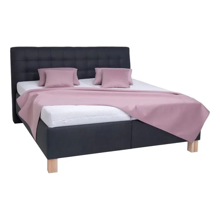 Cama tapizada con canapé (sin colchón) VIOLET 180×200 cm antracita