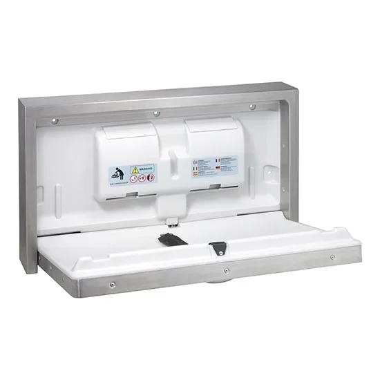 Cambiador para bebé 90×52 cm, acero inoxidable/plateado