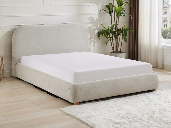 Canapé abatible de 180 x 200 cm – Tela – Beige – VANARI