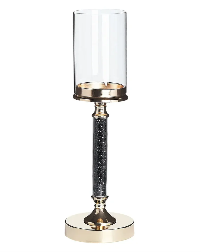 Candelero ABBEVILLE Vidrio 41 cm Negro