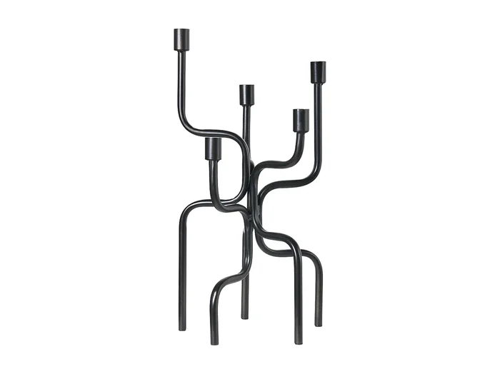 Candelero PORRTELA Metal 50 cm Negro