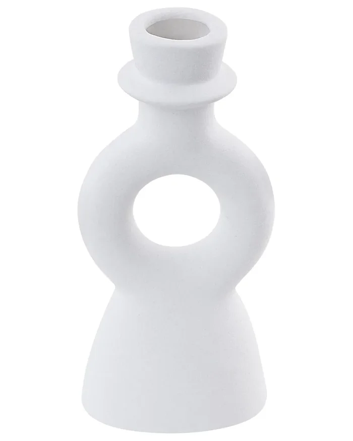 Candelero SPARTA Cerámica 17 cm Blanco crema