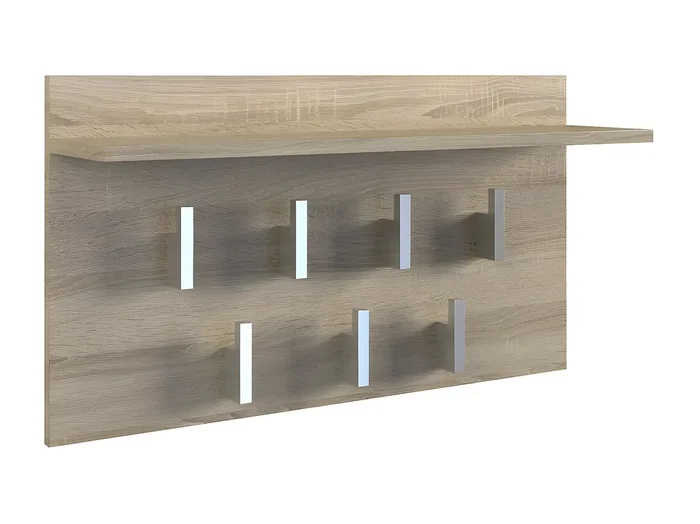 CARMEN Práctico perchero con balda Dimensiones 40x70x20 7 ganchos Tableta práctica Diseño moderno