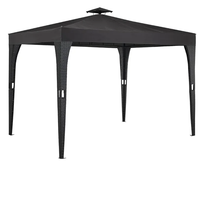 Carpa de jardín crema poliratán 3x3m