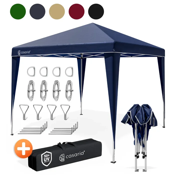 Carpa plegable de Jardín Rosa 3x3m 100% Poliéster