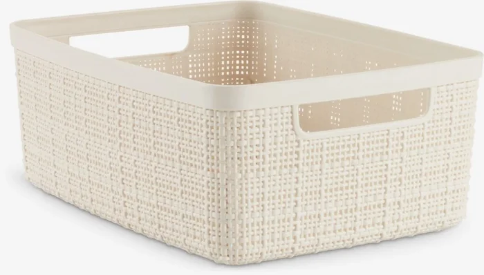 Cesta JUTE 4,5L plástico blanco crudo