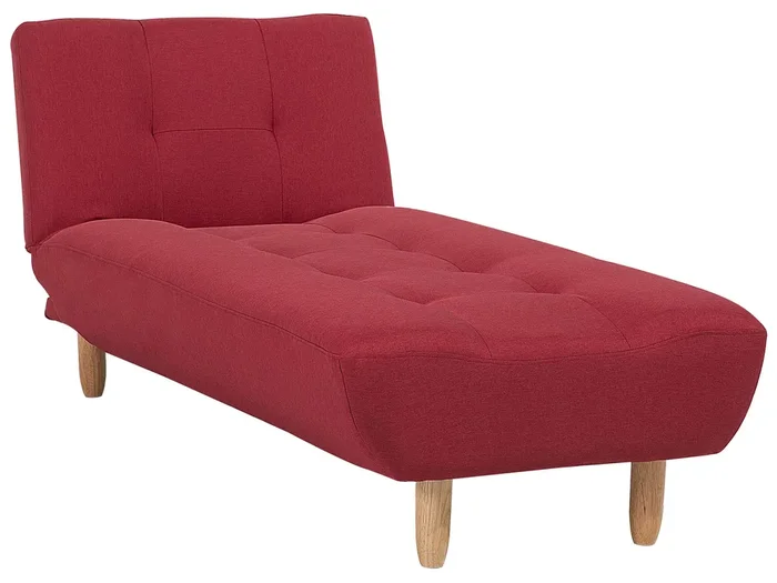 Chaise longue ALSTEN Tela Rojo