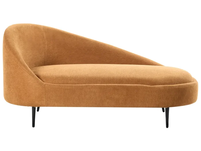 Chaise longue izquierdo VALREAS Tela Naranja
