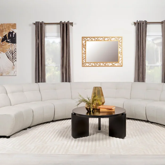 Charlotte Ivory 5-piece Upholstered Curved Modular Sectional Sofa