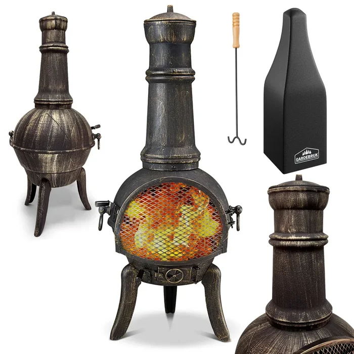 Chimenea de terraza estilo rústico 28kg 112cm