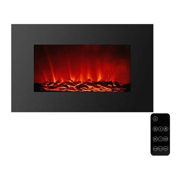 Chimenea eléctrica LED de pared con calefacción LED/2000W/230V 56×88 cm