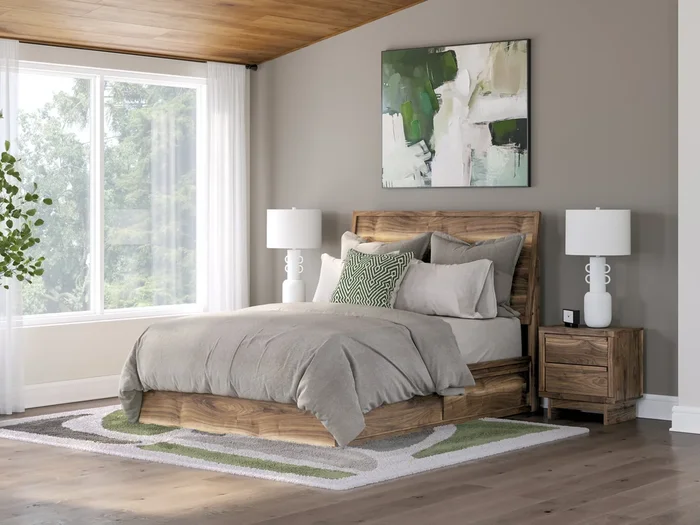Chirason Brown Queen Panel Bed with Storage