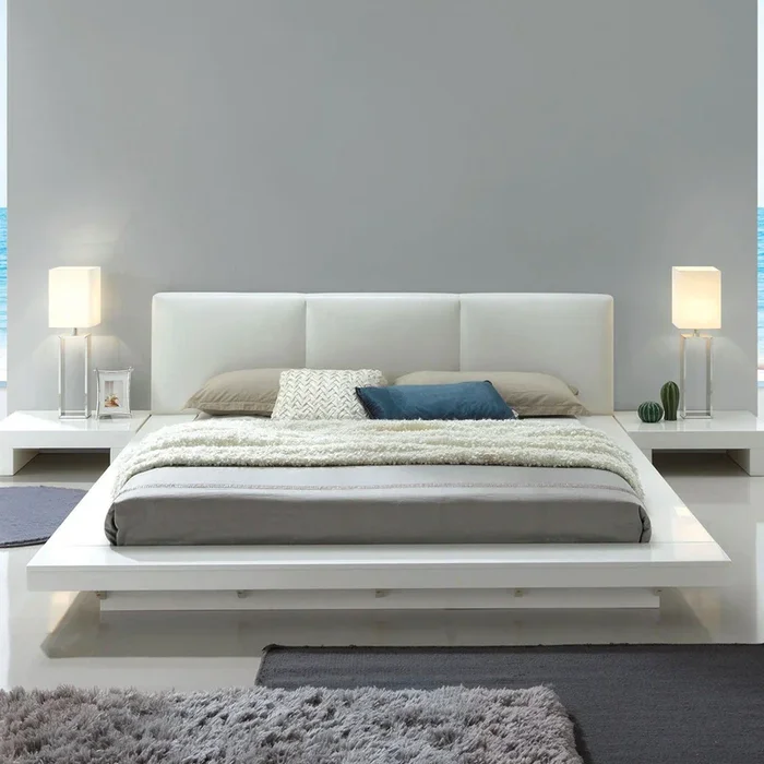 Christie White King Platform Bed