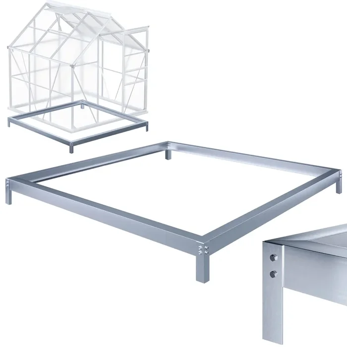 Cimientos de acero para invernadero 190x190x12cm galvanizados