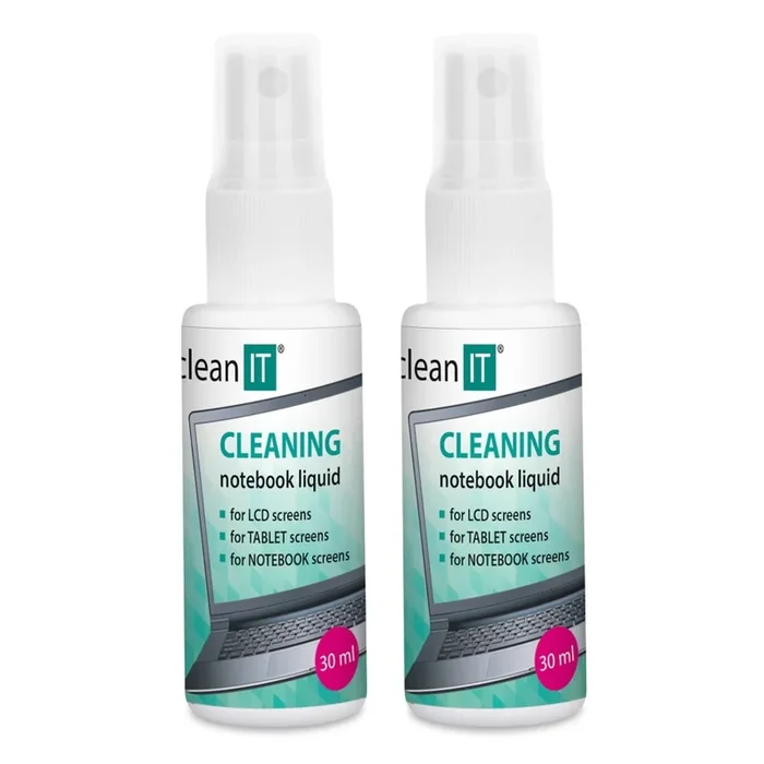 CLEAN IT CL-182 – Solución de limpieza para pantallas con paño 2x 30 mm