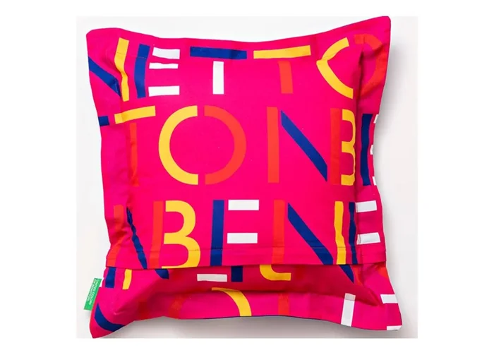 Cojín algodón BENETTON 40x40cm rosa