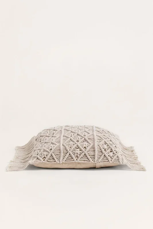 Cojín Cuadrado en Macramé (45×45 cm) Narses – SKLUM
