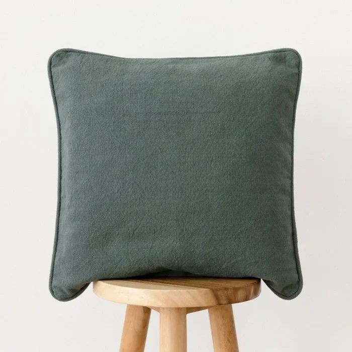 Cojín dark mint Bloq Azul – Kenay Home