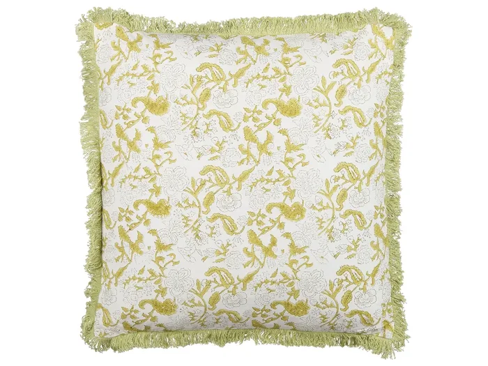 Cojín decorativo FILIX Algodón 45 x 45 cm Verde Patrón floral