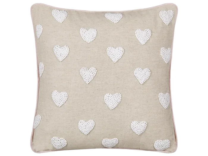 Cojín decorativo GAZANIA Algodón 45 x 45 cm Beige