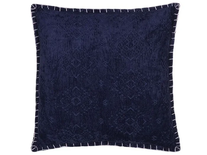 Cojín decorativo MELUR 45 x 45 cm Azul oscuro Ikat
