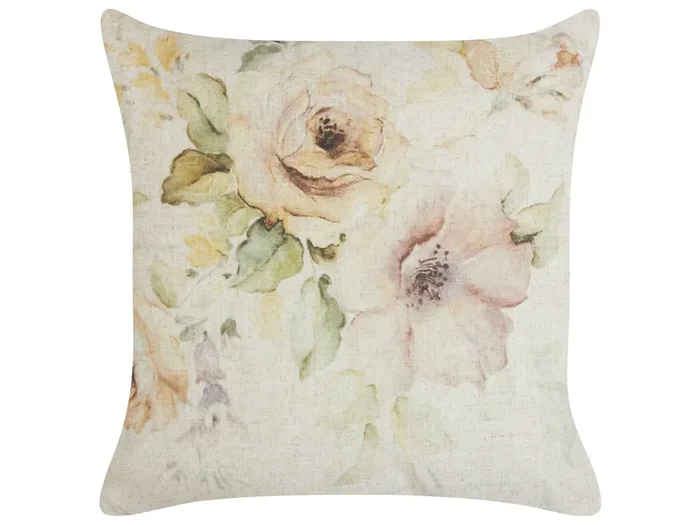 Cojín decorativo ZAHRIYE 45 x 45 cm Beige Patrón floral