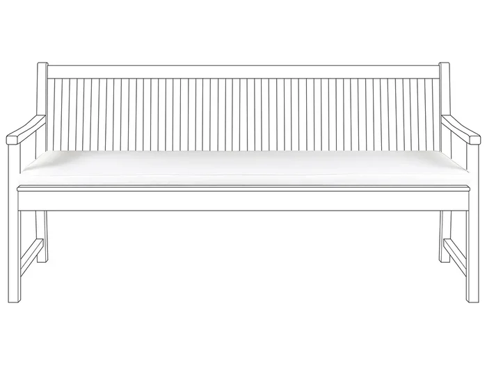 Cojín para banco VIVARA 169 x 50 cm Blanco