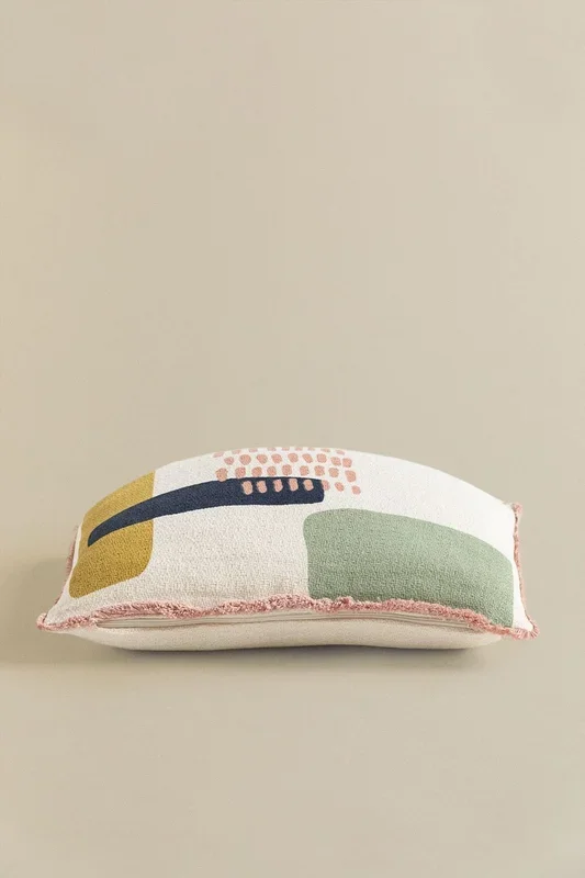Cojín Rectangular en Algodón (30×45 cm) Galvin Multicolor Classic – SKLUM