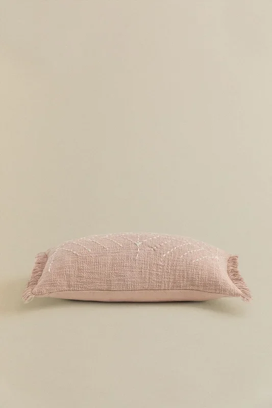 Cojín Rectangular en Algodón (30×50 cm) Ceara Marrón Nude Claro – SKLUM