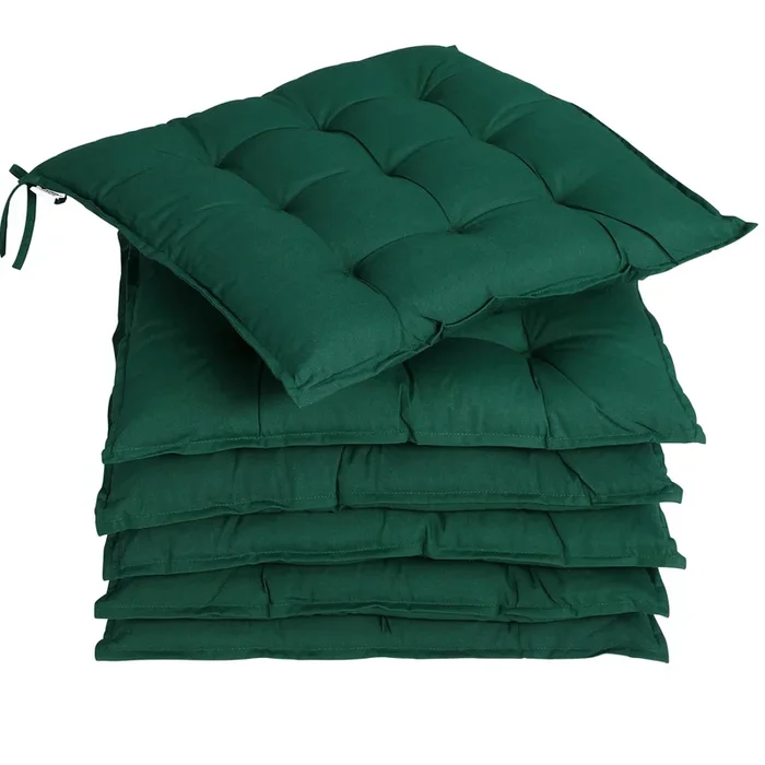 Cojines para sillas de jardín set de 6 verde viscoelásticos