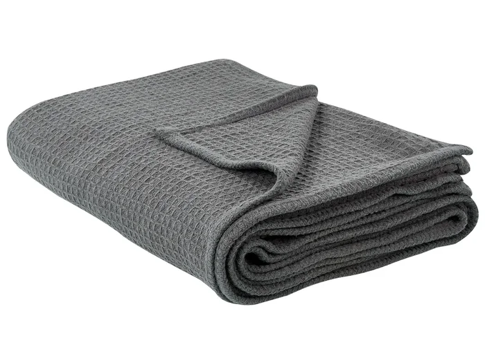 Colcha RAGALA Algodón 200 x 220 cm Gris oscuro