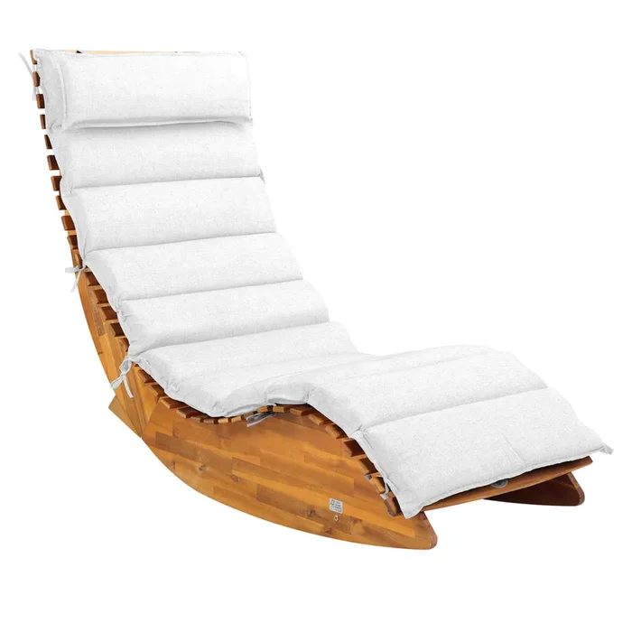 Colchoneta tumbona crema 177x58x7cm