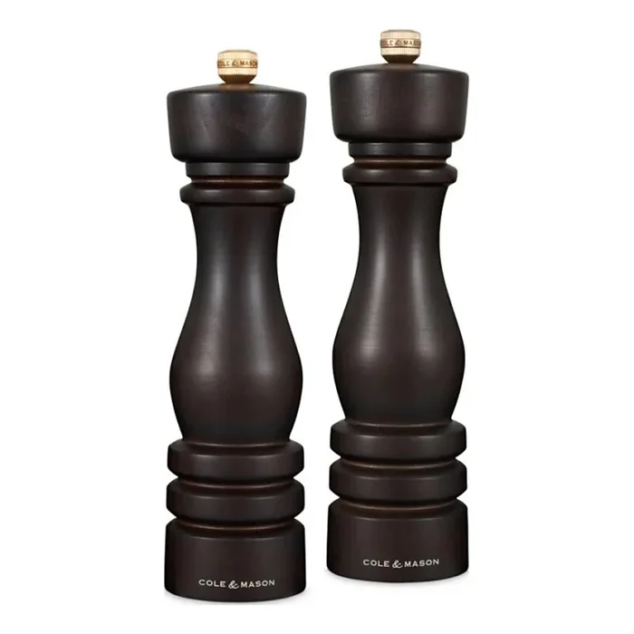 Cole&Mason – Juego de molinillos de sal y pimienta LONDON 2 pz 22 cm haya/marrón